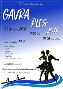 Plagát Gavra ples 2018